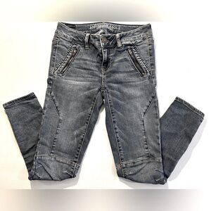 AEO Moto-Style Jegging Ankle Super Stretch Jeans, Sz 26